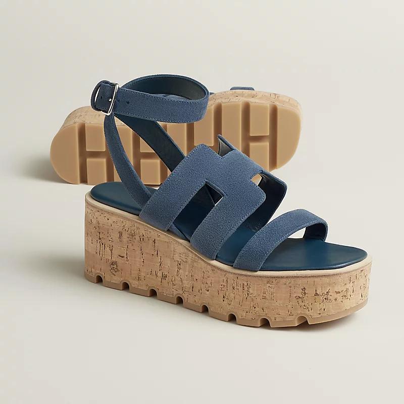 Dép Hermes Havane 30 Sandal Nữ Xanh Dương